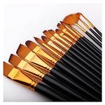 Twizzle Art brush set for artists, Painting Brushes Set of 12 Professional Round Pointed Tip Nylon Hair Artist Acrylic Paint Brush for Acrylic/Water colour/Oil Painting