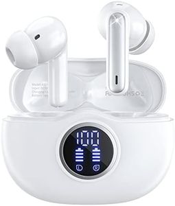 Wireless Earbuds Bluetooth 5.3 Headphones 40Hrs Playtime with LED Display for iphone and Android, Wireless earphones Deep Bass and Noise cancelling Bluetooth Ear Buds with IPX7 Waterproof, Fast Charge