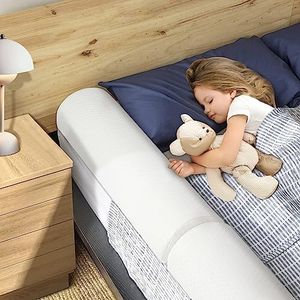 YIHATA 2in1 Toddler Bed Guard, Bed Rail for Toddlers, Bed Barrier Long Foam Detachable Foldable Model, Bed Bumper for Toddlers Baby Elderly, Travel Safety Easy to Carry Suitable for All Beds