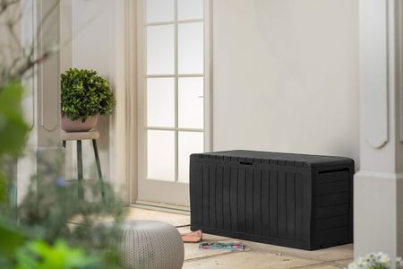 Keter Marvel+ 270L Outdoor Storage Box – Graphite, Weatherproof Garden Chest