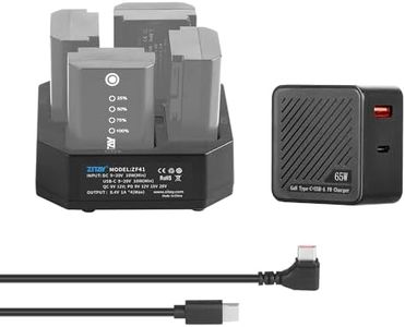 ZITAY NP-FZ100 Caricatore Caricabatterie 4 Canali PD Ricarica Rapida per Sony Alpha A7III A7SIII A7RIII A7RIV A9II A9R A9S A7R3 A7S3 FX3 A7C A6600