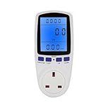 IWILCS Power Meters Energy Monitor, Power Meter Electricity Usage Monitor with Backlight LCD Display, with 7 Monitoring Modes/Backup Battery, Overload Warning Watt Volt Amp KWH Measuring Meter Socket