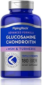 Piping Rock Advanced Triple Strength Glucosamine Chondroitin MSM Plus Turmeric 180 Caplets