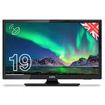 Cello ZSO291 19″ Digital LED TV with Freeview and Built In Satellite Receiver DVB-S2 with HDMI and USB for recording from Live TV Great to fit in small spaces Made In The UK, Black