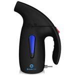 Brookline 800W Steamer for Clothes - Powerful Wrinkle Remover with 180ml High Capacity (Black)