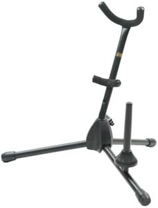 Hamilton SS391 Alto/Tenor sax Stand, Black, includes Flute/Clarinet peg