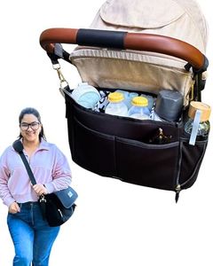 Sarah Wells "Maddy Caddy Breast Pump Bag - Stroller Caddy - Insulated Neoprene - Luggage Sleeve - Adjustable Pockets - Crossbody (Black XOXO)
