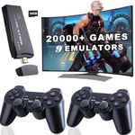 Video Game TV Gaming System | Wireless Console Retro Gaming Console |4K Ultra HD |Plug & Play Wireless TV Video Game System 9 Emulators Dual-Player Setup | 2.4G Wireless Game Stick (20,000 Video Game)