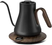 Electric Kettles, INTASTING Gooseneck Electric Kettle, ±1℉ Temperature Control, Stainless Steel Inner, Quick Heating, for Pour Over Coffee, Brew Tea, Boil Hot Water, 0.9L (Glossy Black)