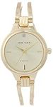 Anne Klein Women's Genuine Diamond Dial Open Bangle Watch, Gold, Quartz Movement