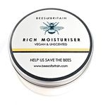 BEES of BRITAIN - 99% Natural Face Cream - Unscented. Soothe, Nourish, Hydrate Dry Skin. pH 5.5, Sensitive Skin. We Donate 5% of our Profit to Save Bees + Pollinators.100g