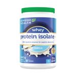 Genuine Health Whey Protein Isolate+, Pre & Post-Workout Protein Powder, Helps Increase Muscle Mass, Natural Vanilla Flavour, 27 Servings