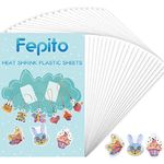 FEPITO 25 Pieces Shrinking Plastic Sheets for Kids Creative Craft, Earrings, Necklace, Keychains