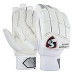 SG Litevate White Cricket Batting Gloves | Color: White | Size: Mens, Right Hand | for Men & Boys | Material: Leather & TPU | Enhanced Grip and Protection for Superior Performance | Lightweight