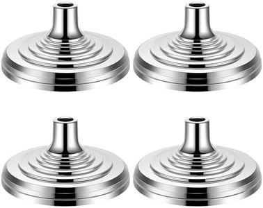 Leinuosen 4 Pcs Flag Holder Stand Flag Base Stand Flag Pole Stand Flag Pole Base for Indoor Outdoor 1.3/1.1 Inch Diameter Flagpole Garden House Classroom Churches Meeting Party Flags Banner (Silver)