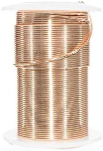 Craft County Tarnish Resistant Copper Craft Wire – for Jewelry Making, Ornament Crafting, and Wire Sculptures (Gold, 30 Yards X 24 Gauge)