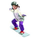 Emsco Group ESP 107 cm Suprahero Snowboard - Starter Board with Adjustable Wrap Bindings - Silver