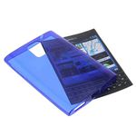 foto-kontor Protective case compatible with Blackberry Passport rubber TPU mobile phone cover dark blue