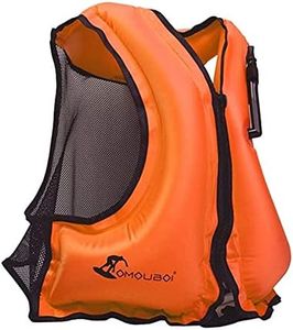 OMOUBOI Inflatable Snorkel Vest Kayak Inflatable Buoyancy Vest for Adults Snorkel Jackets for Swimming Snorkeling Paddling Boating Water Sports Beginner Adults-Only 105-220 lbs