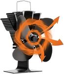 Wood Stove Fan Heat Powered - 4 Blades Fireplace Fan Heat Powered, Fireplace Accessories Heat Powered Stove Fan, Woodstove Fan Non Electric for Gas/Pellet/Wood Burning Stove by Underwood Aggregator