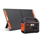 Jackery Solar Generator 300, 293Wh Backup Lithium Battery with 1XSolar Panel SolarSaga 100W, 110V/300W Pure Sine Wave AC Outlet for RV Outdoors Camping Travel Blackout
