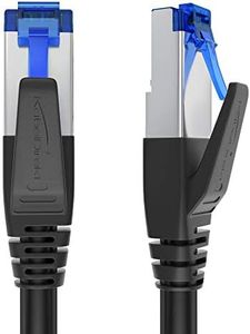 Cat 7 Ethernet Cable with Break-Proof Design, Internet Cable & LAN Cable – 1ft (Network Cable, 10Gbit/s for Maximum Fiber Optic Speed, Ultra-Secure Triple Shielding, RJ45 Plug) – by CableDirect