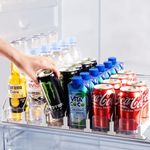 Drink Organizer for Fridge, Upgraded Soda Can Dispenser for Refrigerator with Fixed Clip, Automatic Fridge Drink Dispenser Holds up to 30 Cans, 6 Row