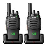 Retevis H777H Walkie Talkies Long Range for Adults, Sturdy 2 Way Radios,Shatterproof Hidden Display, Type-C Charging,VOX, SOS Alarm, Flashlight, License-Free, Two Way Radio for Camping Hiking(2 Pack)