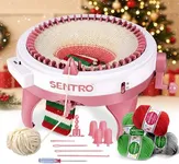 48 Needles Knitting Machine, Smart Weaving Loom Round Knitting Machines with Row Counter for Kids，DIY Knit Loom Machine Kit for Hat, Gloves, Socks