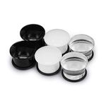 ZeSen Jewelry 3 Pairs Acrylic Single Flared Ear Plugs Tunnel Expander Jewellery Ear Piercing Ear Plugs with O-Ring, Acrylic, without stone