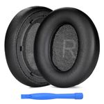 Ear Pads Replacement for Anker Soundcore Space Q45 Headphone by MMOBIEL - Protein PU Ear Pad Cushions - Earpads Replacement - Black