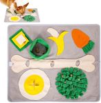 LUFTPETS Snuffle Mat for Dogs Large Breed, Keeps Pets Busy, Squeaky Dog Enrichment Toys, Interactive Dog Puzzle Toy for Slow Feeding, Sniff Mat Dogs, Cat & Rabbit Foraging Mat, 23"x19"