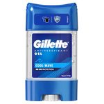 Gillette high perfomance anti-persprint clear gel Deodorant stick for Men | Underarm Roll on Anti Odour 70ml (Cool Wave)