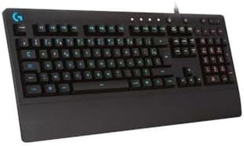 Logitech G213 Prodigy, Clavier Gamer, Eclairage RGB LIGHTSYNC, Résistant aux Éclaboussures, Personnalisable, Commandes Multimédia Dédiées, Français AZERTY - Noir
