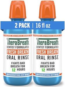 TheraBreath Dentist Formulated Fresh Breath Oral Rinse - ICY Mint Flavor 16 Ounce (Pack of 2)