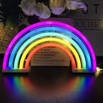 Rainbow Neon Signs Lights,LED Rainbow lamp Wall Light Marquee Battery or USB Operated for Chistmas,Birthday Party,Kids Room, Living Room, Wedding Party Decor