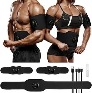 KFC Abs Stimulator - Ab Machine, Abs Workout Equipment, Abdominal Belt Fitness Portable Ab Stimulator, Home Office Fitness Workout Equipment Black