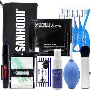 fotocamera kit di pulizia per fotocamere DSLR pulizia sensore e obiettivo, con liquido di pulizia detergente, incenso, Pennello, Lens Pen, panno in microfibra per pulizia sensore, soffietto