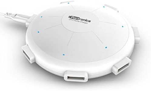 Portronics POR 343 UFO USB Home Charger 6 Ports 8A Charging Station for Smartphones and Tablets - White