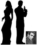 Secret Agent Male / Female - Silhouette Double Pack - Lifesize Cardboard Cutout / Standee / Standup - Includes 8x10 (20x25cm) Star Photo