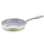 Boxiki Kitchen Non-Stick Ceramic Frying Pan with Stainless Steel Handle - Non-Toxic, PTFE & PFOA Free 8" Egg Pan Skillet - Dishwasher and Oven Safe Fry Pan.