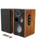 MAJORITY 5.3 Bluetooth Bookshelf Speakers | Hifi Bluetooth Stereo | 100W Studio Monitors | Xtra Bass & 3 Drivers Hifi Speakers | Multi-Connection Options, remote control, USB out D100