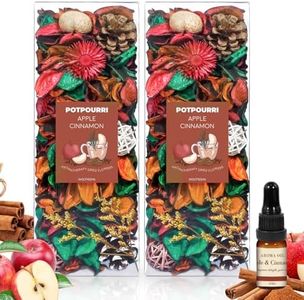 SCENTORINI Potpourri Bags, Potpourri Vase Filler, 10.44 oz Apple Cinnamon Scented Bowl Fillers for Home Decor, Dried Flower for Coastal Bathroom Beach Decor