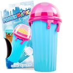 Slushy Maker Cup, Frozen Magic Squeeze Cup, 16.9 oz Slushy Squeeze Cup for Homemade Milkshake, Magic Slushy Maker Squeeze Cup, DIY Smoothie Maker for Kids, Ice Maker Cup Squeeze (Blue Large 500ml)