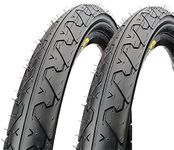 CyclingDeal - 26" x 1.95" Mountain Bike Bicycle Slick Wire Bead Tires for MTB Hybrid Bike Blackwall - Pack of 2