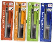 Pilot Parallel Calligraphy Pen Set, 1.5 mm, 2.4 mm, 3.8 mm and 6 mm with Bonus Ink Cartridge (P9005SET)