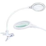 Brightech LightView Flex Magnifying Desk Lamp, 1.75X Light Magnifier, Adjustable Magnifying Glass with Light for Crafts, Reading, Close Work