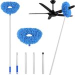 DBHXXMB-HH Ceiling Fan Cleaner, Blue, Polyester, 140cm, Extendable, Reusable, Wall & Hard-to-reach Areas Cleaner