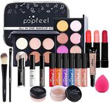 Professional Makeup Set,MKNZOME 20 Pcs Cosmetic Starter Kit With Storage Bag Portable Travel Make Up Palette Birthday Xmas Gift Set Full Sizes Eyeshadow Face Powder Lip Gloss for Teenage & Adults