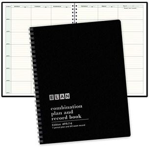 Elan Publishing Company Combination Plan and Record Book: One efficient 8-1/2" x 11" Book for Lesson Plans and Grades Combines W101 and R6080 - (PR7-6)